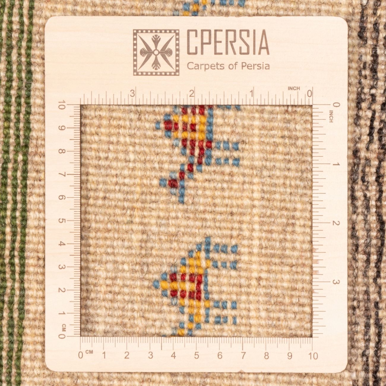 Handwoven Persian Gabbeh Runner Rug with Animal & Tree Motifs – Cream Wool