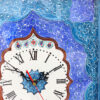 Persian Inspired Wooden Wall Clock - Khatam Marquetry