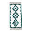Ardabil Geometric Kilim Rug in White - Handwoven Persian Acrylic Design