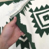 Ardabil Geometric Kilim Rug in White - Handwoven Persian Acrylic Design