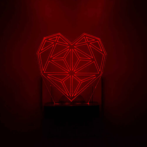Decorative LED Night Light with Heart Design