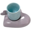 Artistic Porcelain Tea Set of 6 in Turquoise – Vibrant Colorful Collection for Home & Gift
