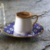 Artistic Porcelain Tea Set of 6 with Evil Eye Design – Unique & Symbolic Tea Service