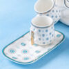 Artistic Porcelain Tea Set with White Evil Eye Design – Protective & Beautiful Tableware