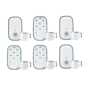 Artistic Porcelain Tea Set with White Evil Eye Design – Protective & Beautiful Tableware