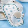 Artistic Porcelain Tea Set with White Evil Eye Design – Protective & Beautiful Tableware