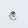 Persian Red Ruby Silver Ring For Men Handcrafted