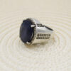 Persian Ruby Silver Ring Handcrafted For Men