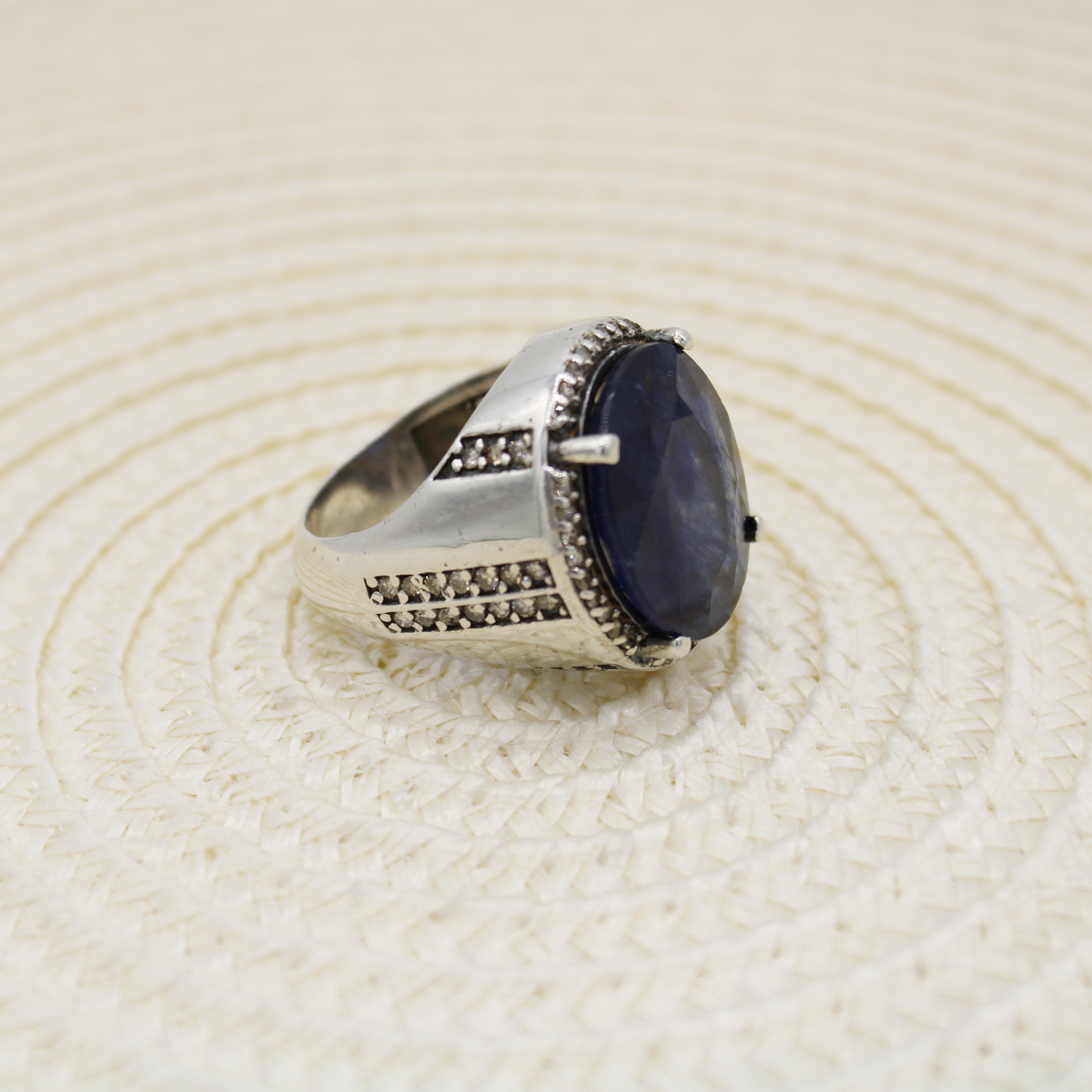 Persian Ruby Silver Ring Handcrafted For Men