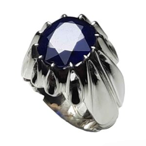 Persian Ruby Silver Ring Handcrafted For Men Chic & Lux
