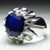 Persian Ruby Silver Ring Handcrafted For Men Chic & Lux