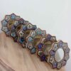 Persian Wooden Mirror Frame Khatamkari Octagonal