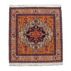 Hand-Knotted Persian Isfahan Rug (Geometric Medallion / Herati) - Orange Wool