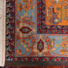 Hand-Knotted Persian Isfahan Rug (Geometric Medallion / Herati) - Orange Wool