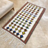 White Geometric Kilim Rug from Ardabil - Authentic Handwoven Persian Wool
