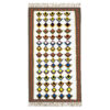 White Geometric Kilim Rug from Ardabil - Authentic Handwoven Persian Wool