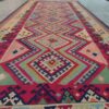 Tabriz Qashqai Geometric Kilim Runner - Genuine Handwoven Persian Wool