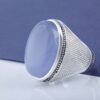 Persian Yemeni Aqeeq Silver Ring for Men