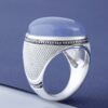 Persian Yemeni Aqeeq Silver Ring for Men
