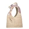 Puffer Jacket for Women Sleeveless Zipper with Striped Design