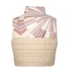 Puffer Jacket for Women Sleeveless Zipper with Striped Design