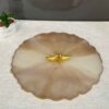 Modern Resin Serving Tray - Hand Painted Abstract Brown Tray