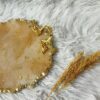 Modern Resin Serving Tray - Hand Painted Abstract Gold Tray with Handles