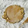 Modern Resin Serving Tray - Hand Painted Abstract Gold Tray with Handles
