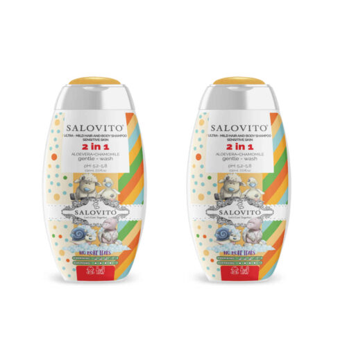 2-in-1 Shampoo and Body Wash with Vitamin E, 2 Bottles of 230 ml