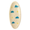 Artistic Hand-Painted Ceramic Serving Tray - Oval White Tray