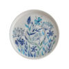 Ceramic Serving Tray - Artistic Round Floral White Tray