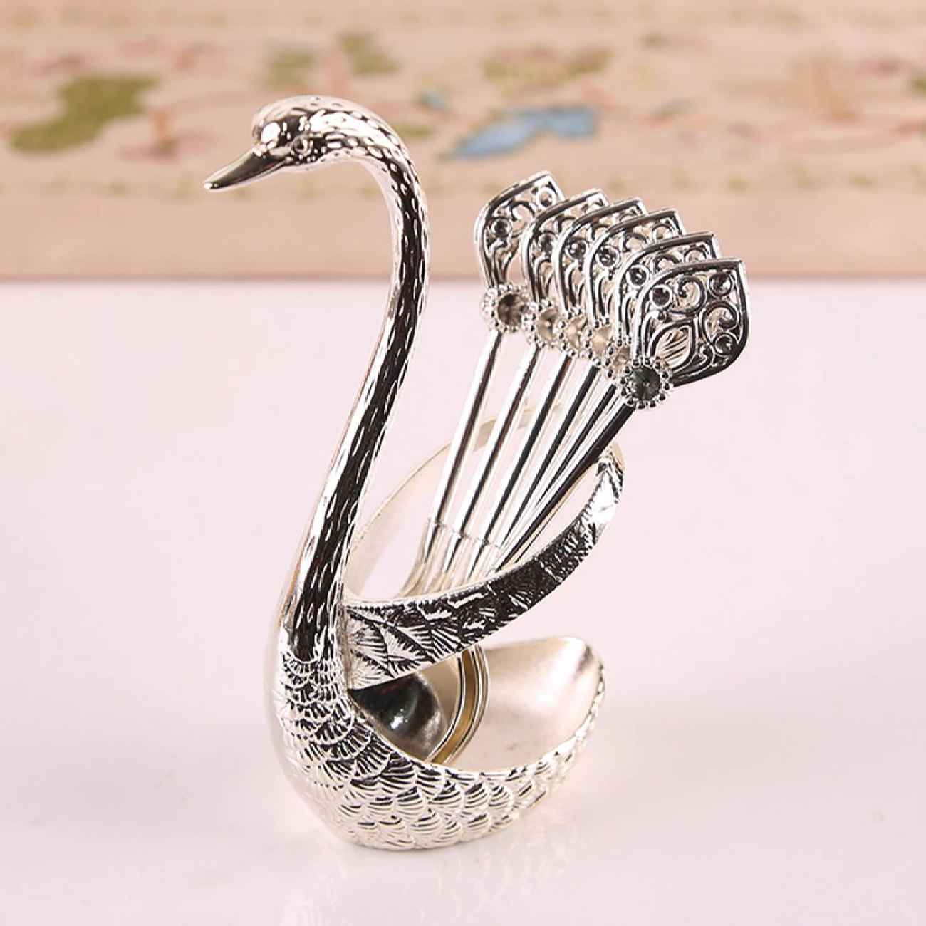 Stainless Steel Bar Spoon Set 6 Pieces with Holder