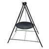 Tripod Campfire Grill for Outdoor Cooking with Pan