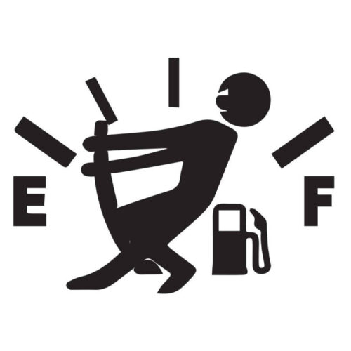 Fuel Gauge Vehicle Decal, Black Design, for Car Doors, Windows & Bumpers