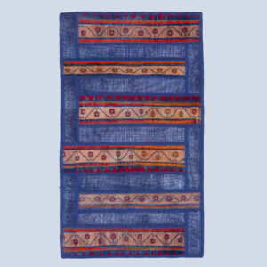 Vintage Persian Hand-Knotted Patchwork Carpet Blue