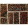 Vintage Persian Hand-Knotted Patchwork Carpet Brown