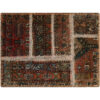 Vintage Persian Hand-Knotted Patchwork Carpet Brown