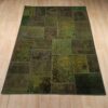 Vintage Persian Hand-Knotted Patchwork Carpet Sage Green