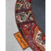 Vintage Persian Hand-Knotted Patchwork Carpet Traditional Red