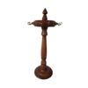 Vintage Wooden Jewelry Holder and Organizer with Hooks