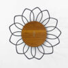 Wire Fruit Basket With Natural Wooden Base & Tulip Design