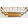Wire Fruit Basket With Wooden Base in Golden Chic & Luxe