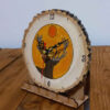 Wooden Desk Clock with Deer Design