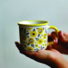Artistic Ceramic Mug - Flower-Inspired Design