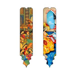 Artistic Persian Inspired Miniature Art Wooden Bookmark – Set of 2