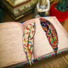 Artistic Persian Inspired Wooden Bookmark Feather Design - Set of 2