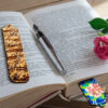 Artistic Persian Inspired Wooden Bookmark Poem & Floral - Set of 2