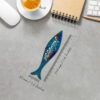 Artistic Persian Inspired Wooden Bookmark with Fish Design Set of 3