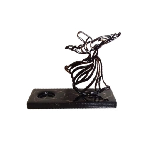 Artistic Resin Tealight Candle Holder, Sama Dance Design, Decorative Persian-Inspired Tabletop Décor