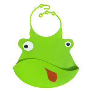 Baby Bib – Keep Your Baby Clean and Dry with Frog Design in Green
